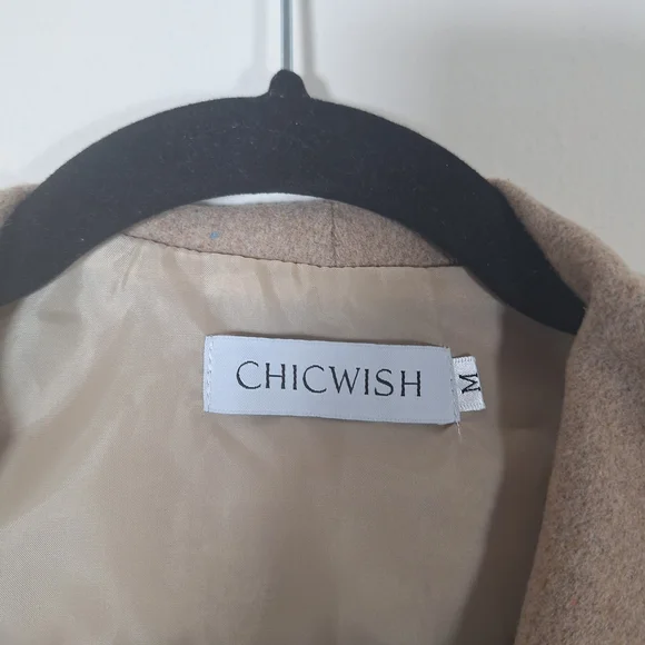 Chicwish Tan Open Front Coat - Picture 2 of 5